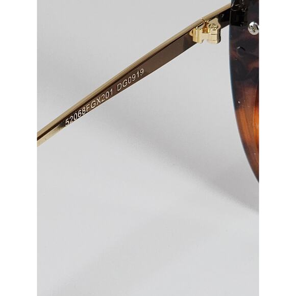 FGX Foster Grant Full Cat Eye Brown Tortoise Shell & Gold Sunglasses 52068FGX201 - Picture 9 of 11